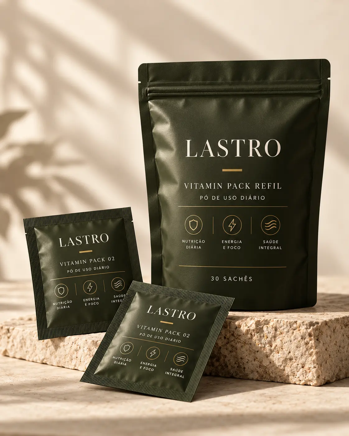 Embalagens do Pack de Suporte Nutricional Lastro